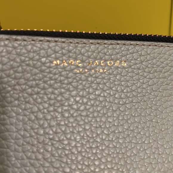 Silver Gray Grey Marc Jacobs Card Holder Keyring Wallet Coin Purse - Picture 2 of 5